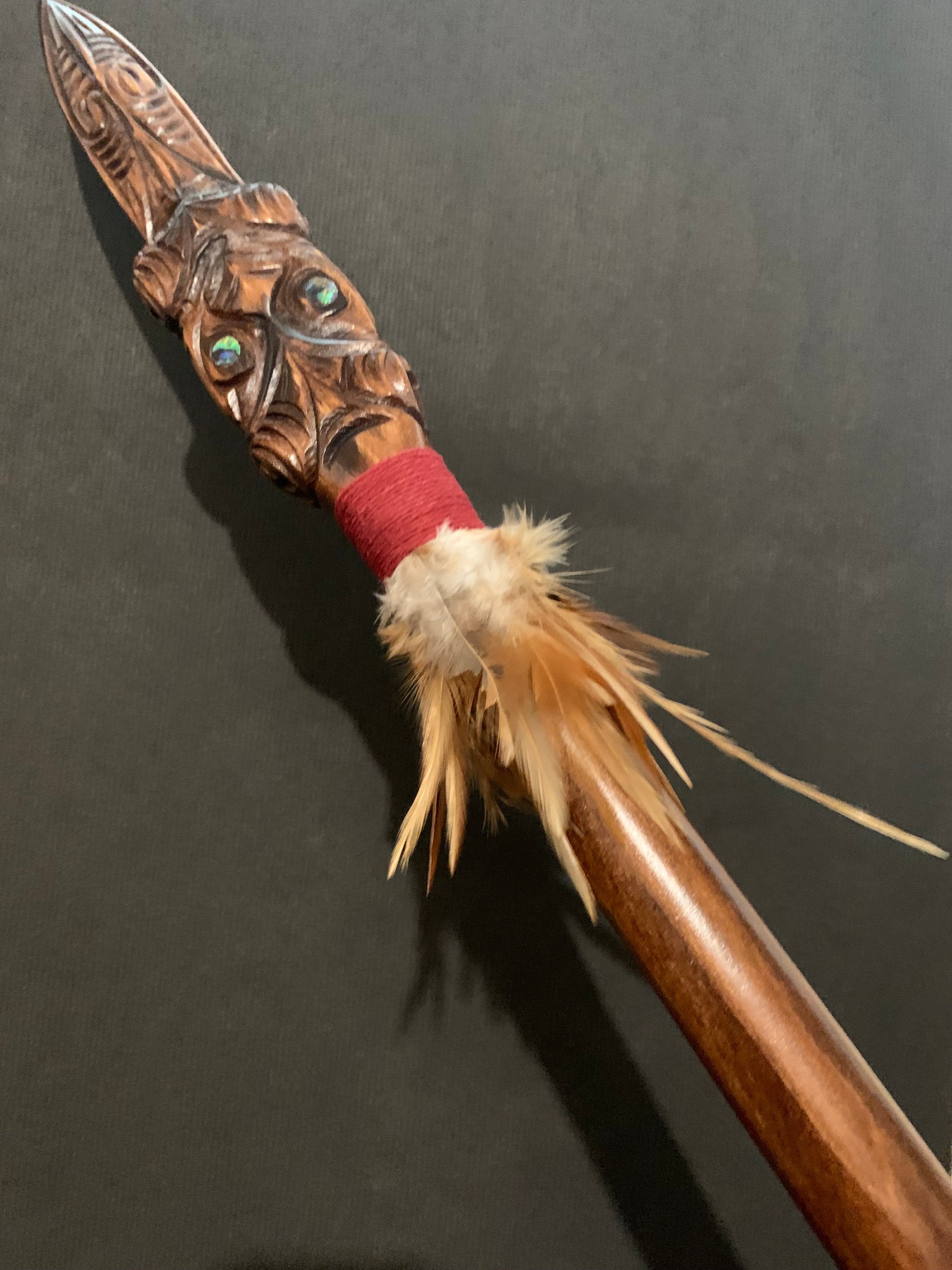 Carved Maori Taiaha – silverferngallery