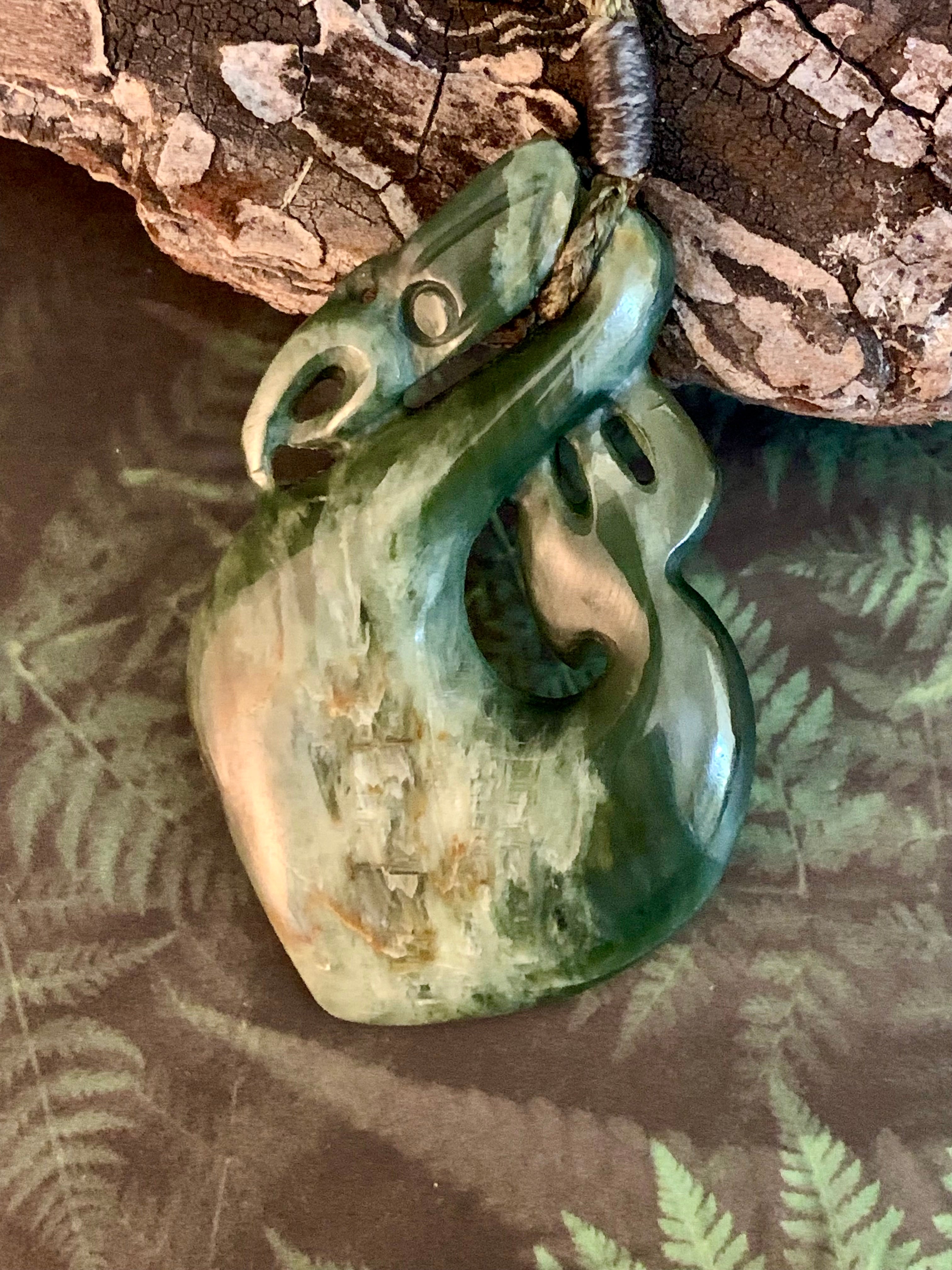 NZ Greenstone Jade Pounamu Manaia – Silverferngallery