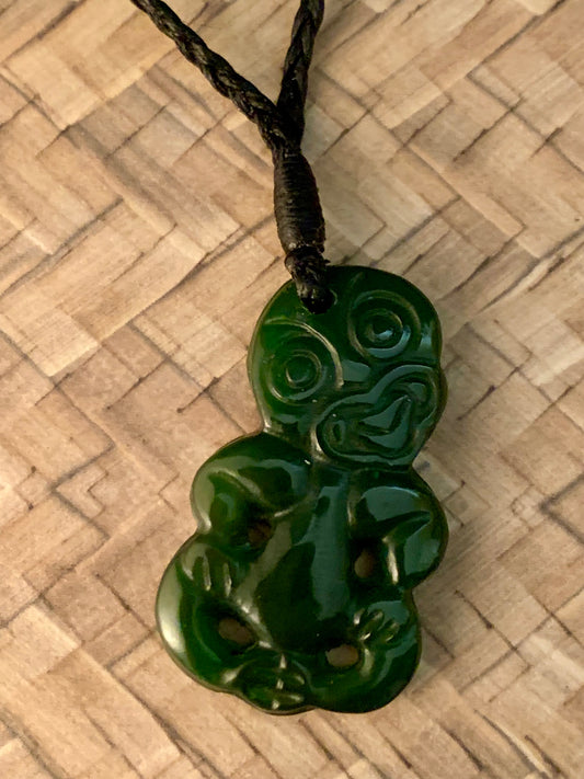 New Zealand Maori Tiki pendant. Tiki is said to have held a wealth of knowledge and a great teacher of all things and the wearer would possess similar qualities