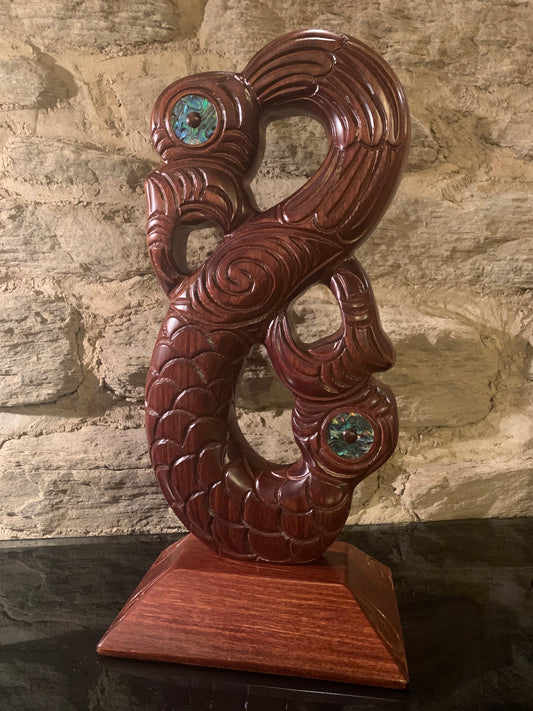 Carved Manaia on stand 41cm (large) by Wood Masters