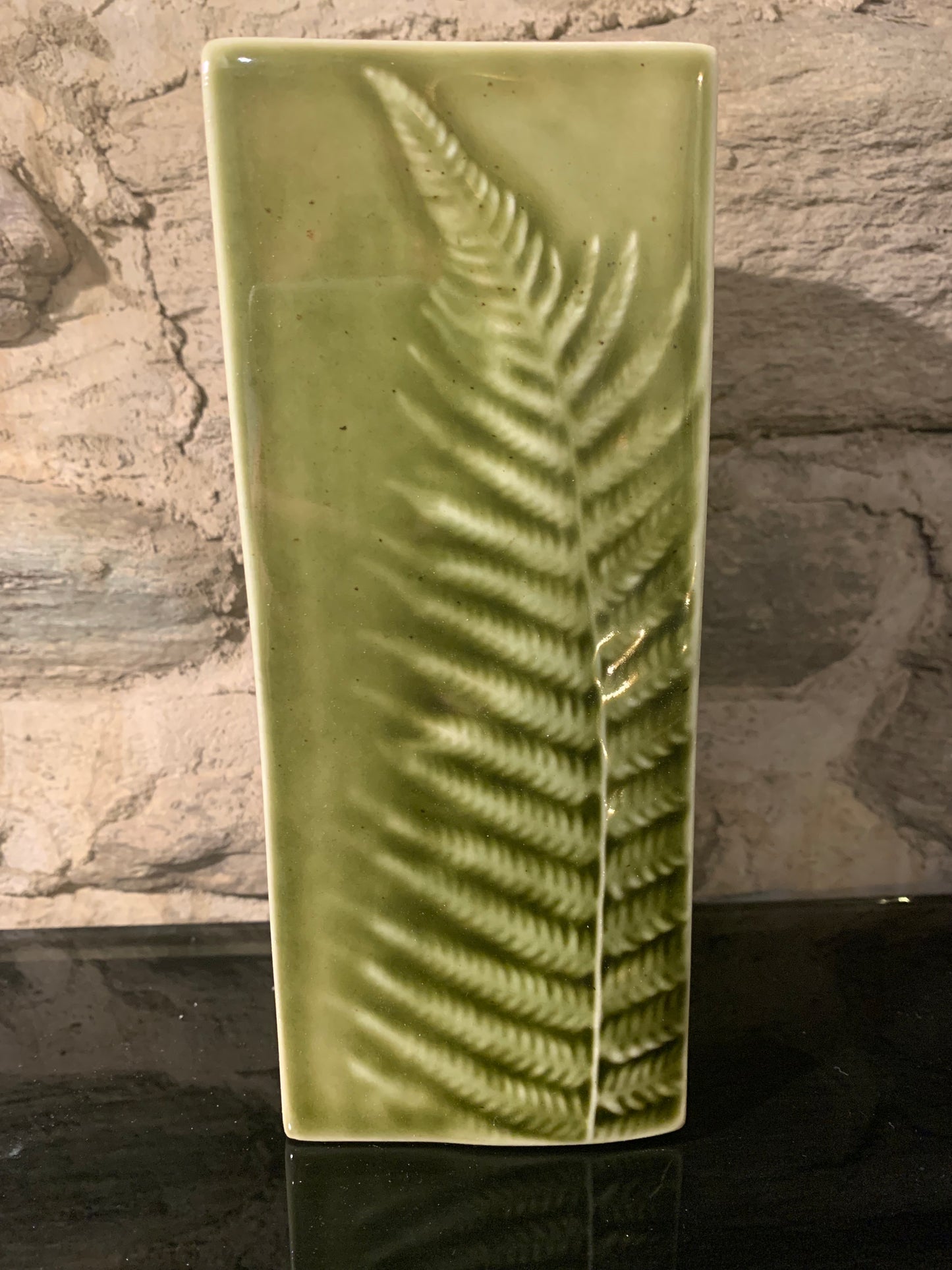 Ceramic Wall Art Tile - Fern design (left) - by Bob Steiner