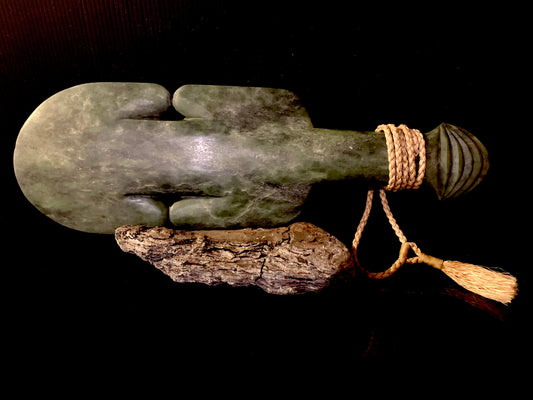 Hand Carved Pounamu Taonga Kotiate - by Alex Sands