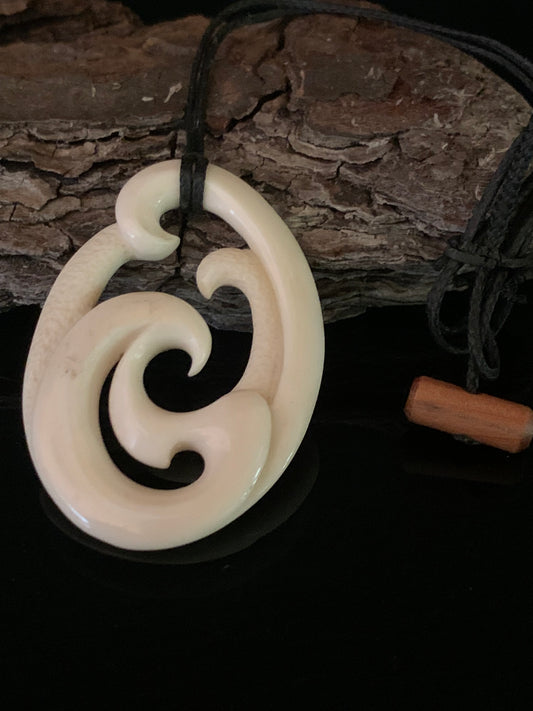 Bone Freeform Pendant - by Norman Clark No1