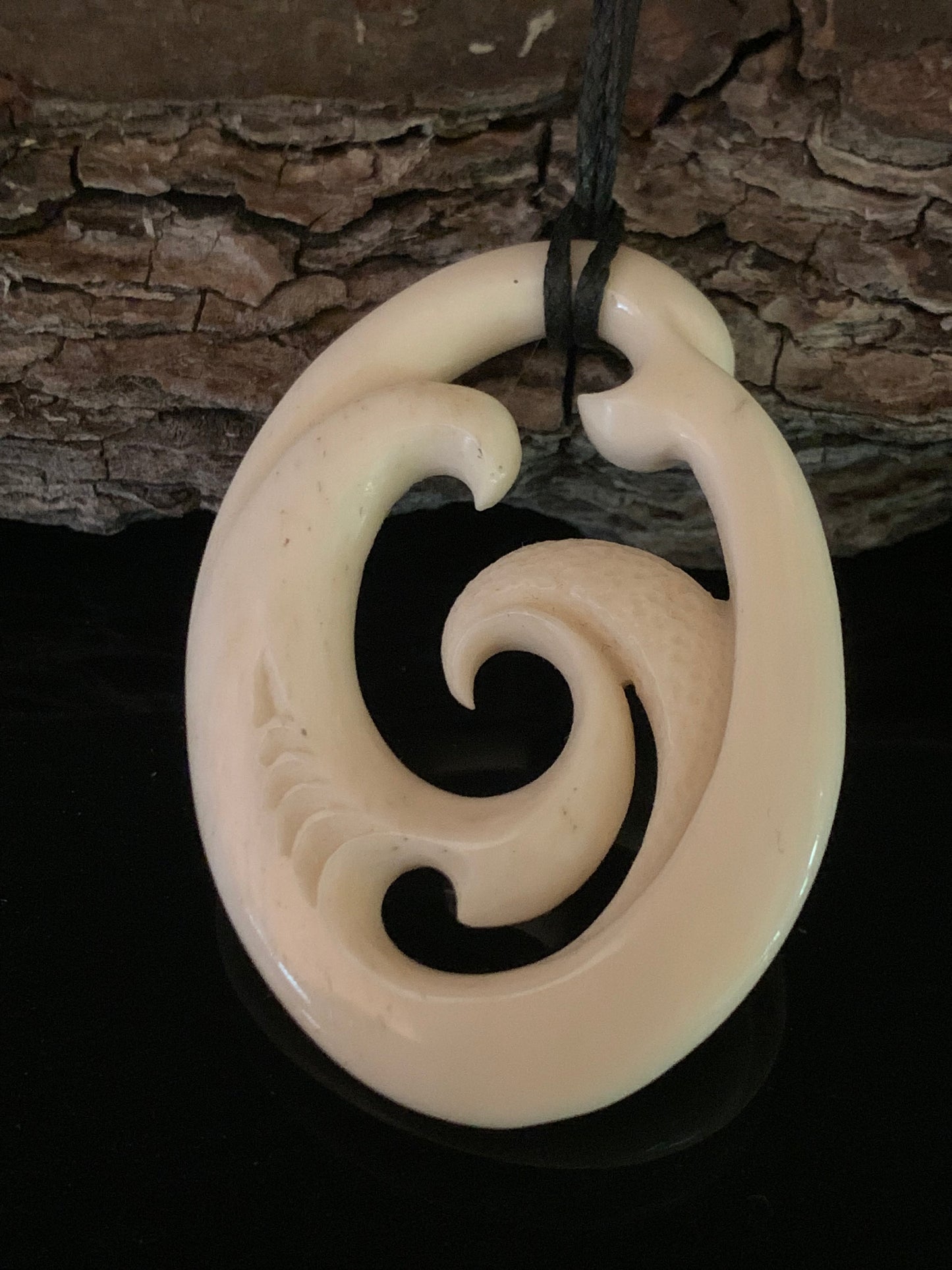 Bone Freeform Pendant - by Norman Clark No1