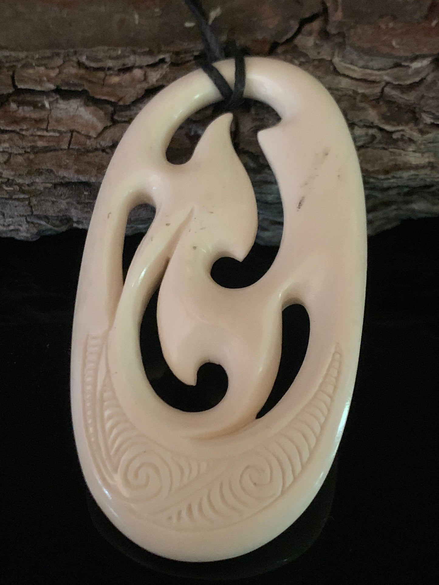 Bone Freeform Pendant - by Norman Clark No11