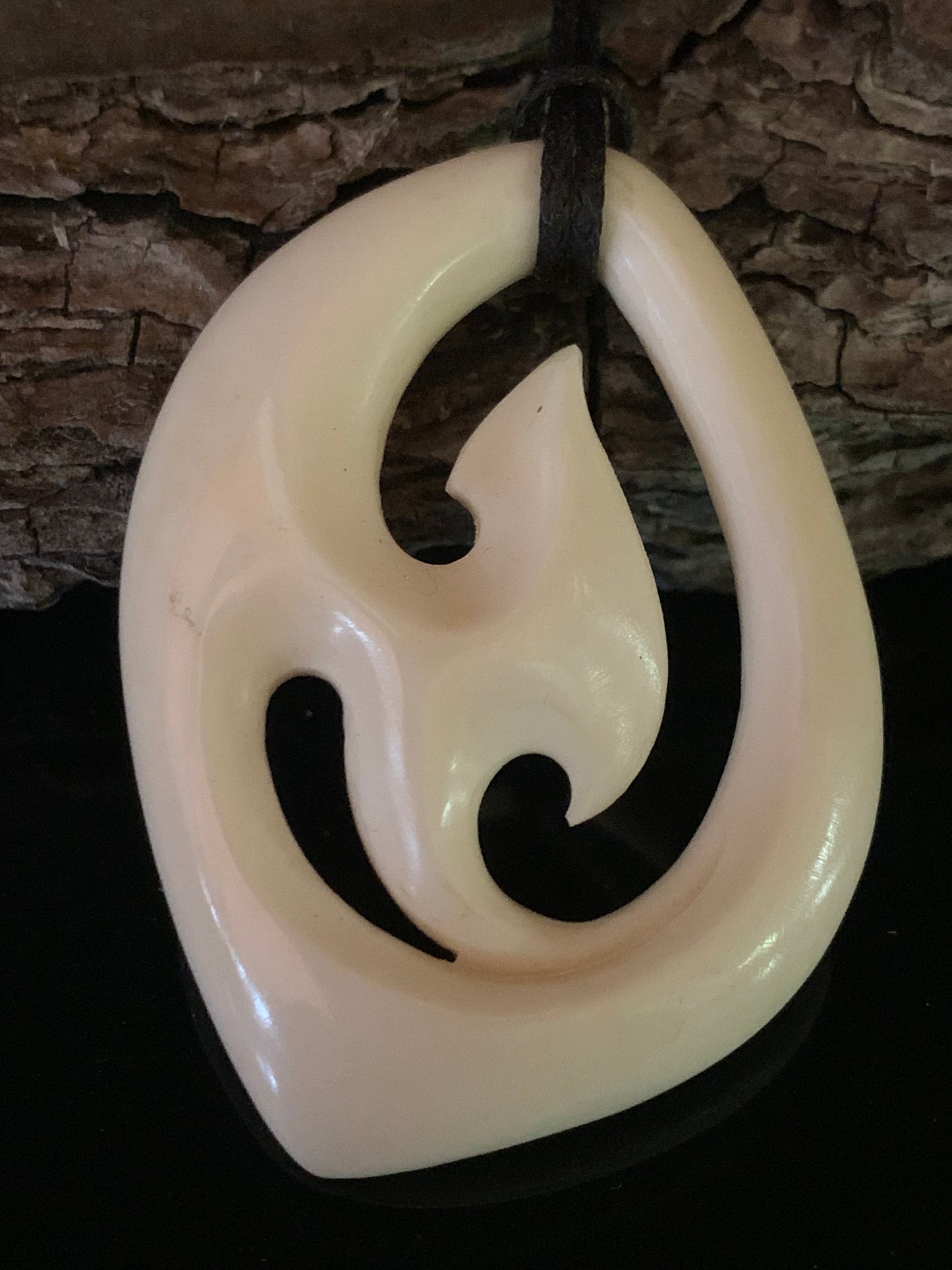 Bone Freeform Pendant - by Norman Clark No96