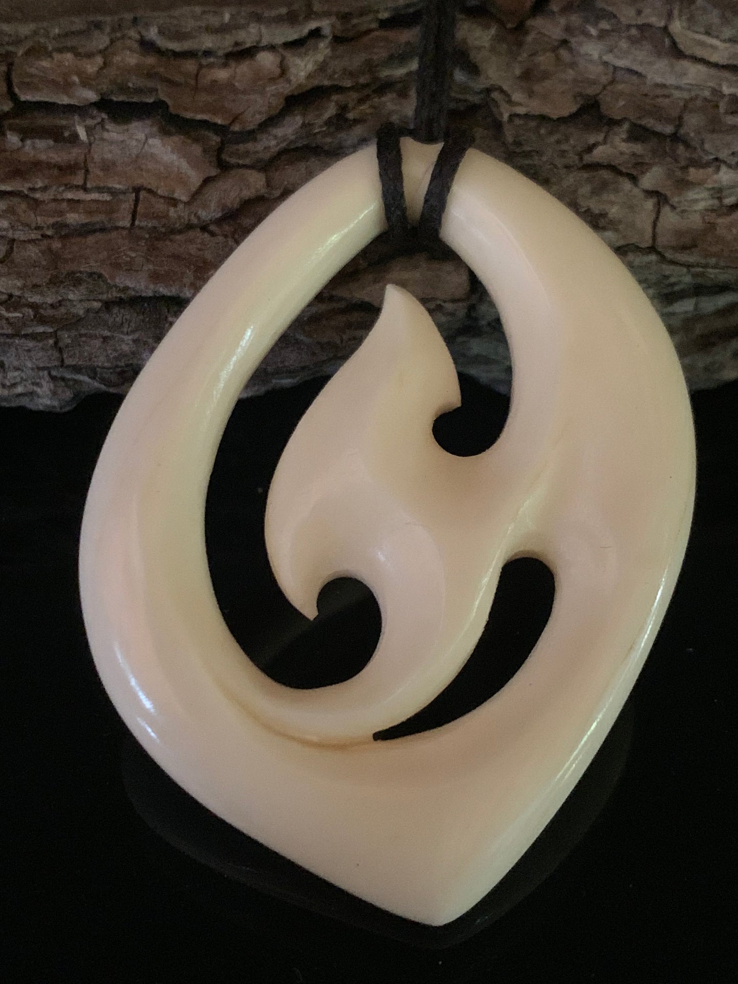 Bone Freeform Pendant - by Norman Clark No96