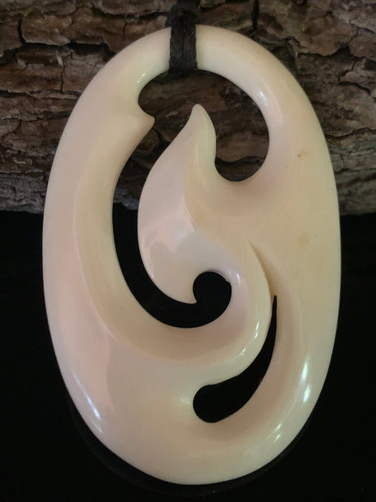 Bone Freeform Pendant - by Norman Clark No97