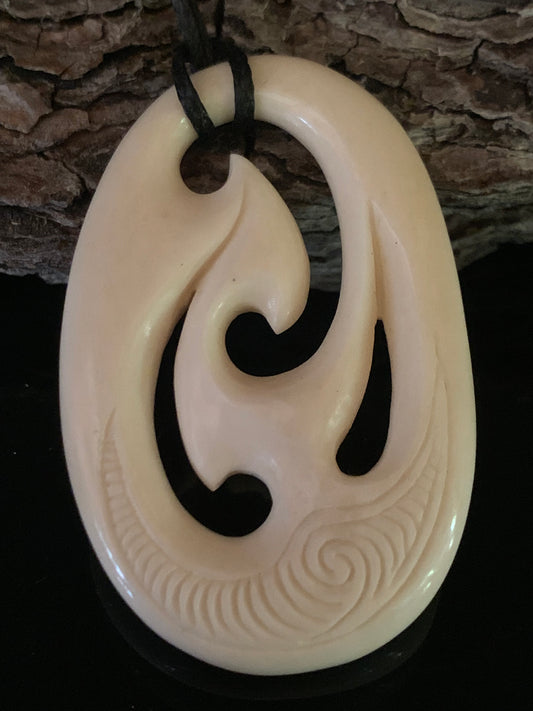 Bone Freeform Pendant - by Norman Clark No98