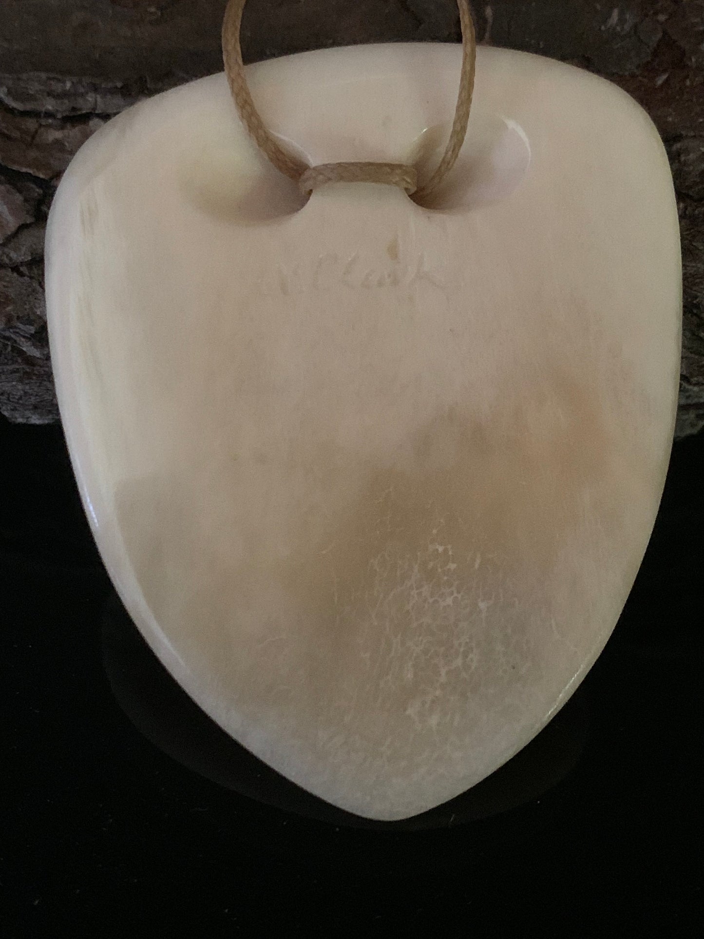 Bone Wheku Mask Pendant - by Norman Clark