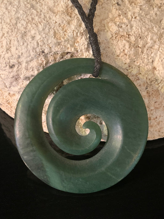 Pounamu Koru Pendant - by Alex Sands