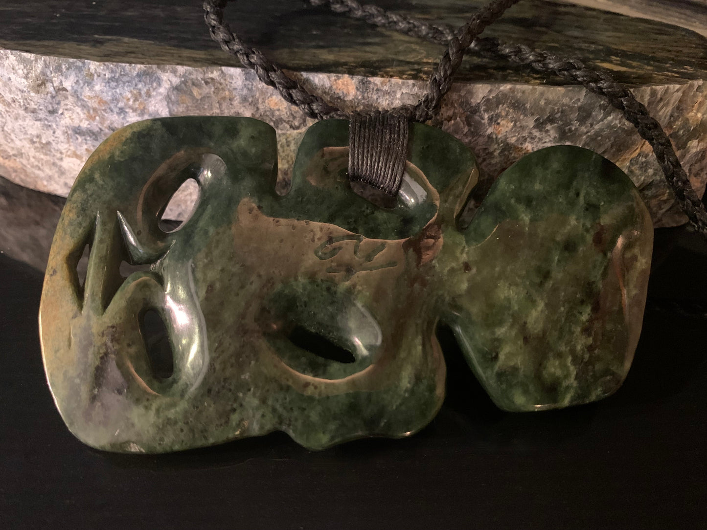 Pounamu Tiki Pendant (extra large) by Alex Sands