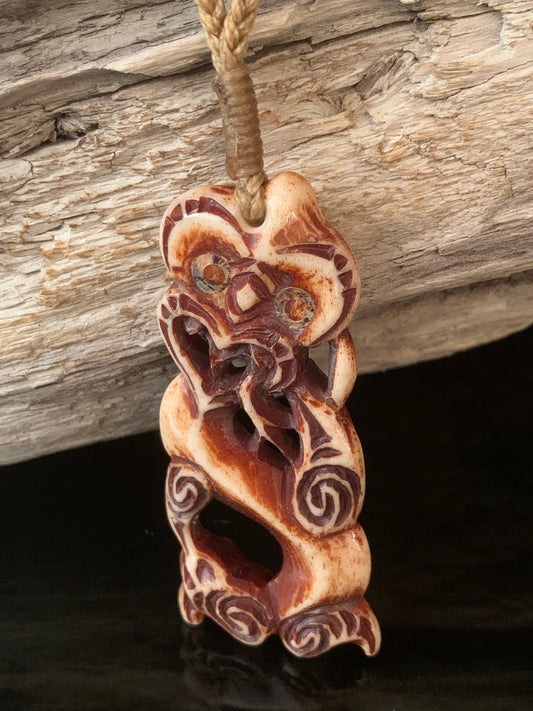 Bone Tiki Pendant 54mm - by Alex Sands