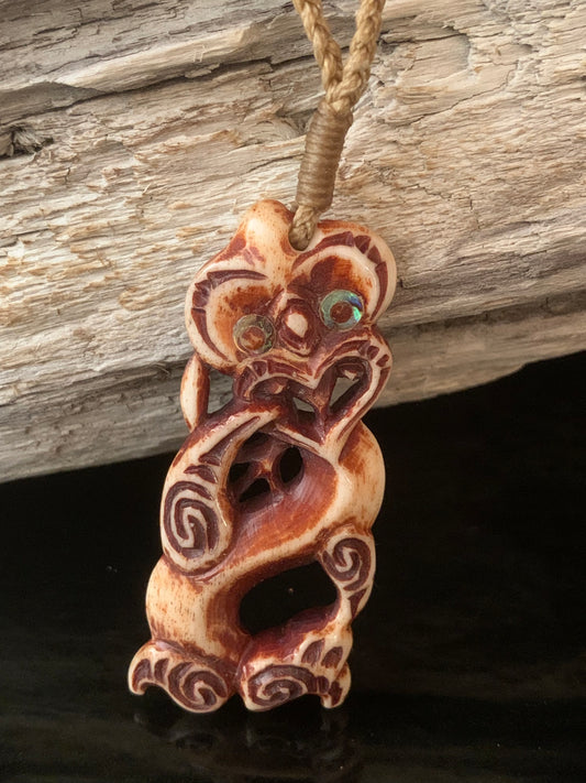 Bone Tiki Pendant 54mm - by Alex Sands