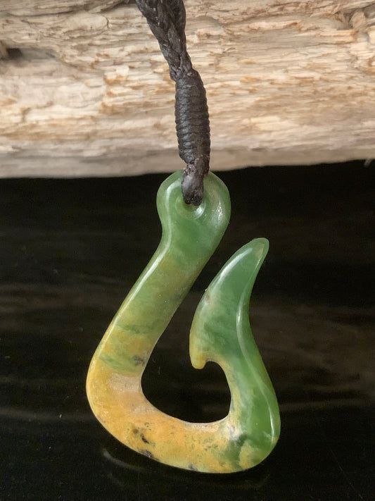 Pounamu Hei Matau 38mm by Deane Moreton