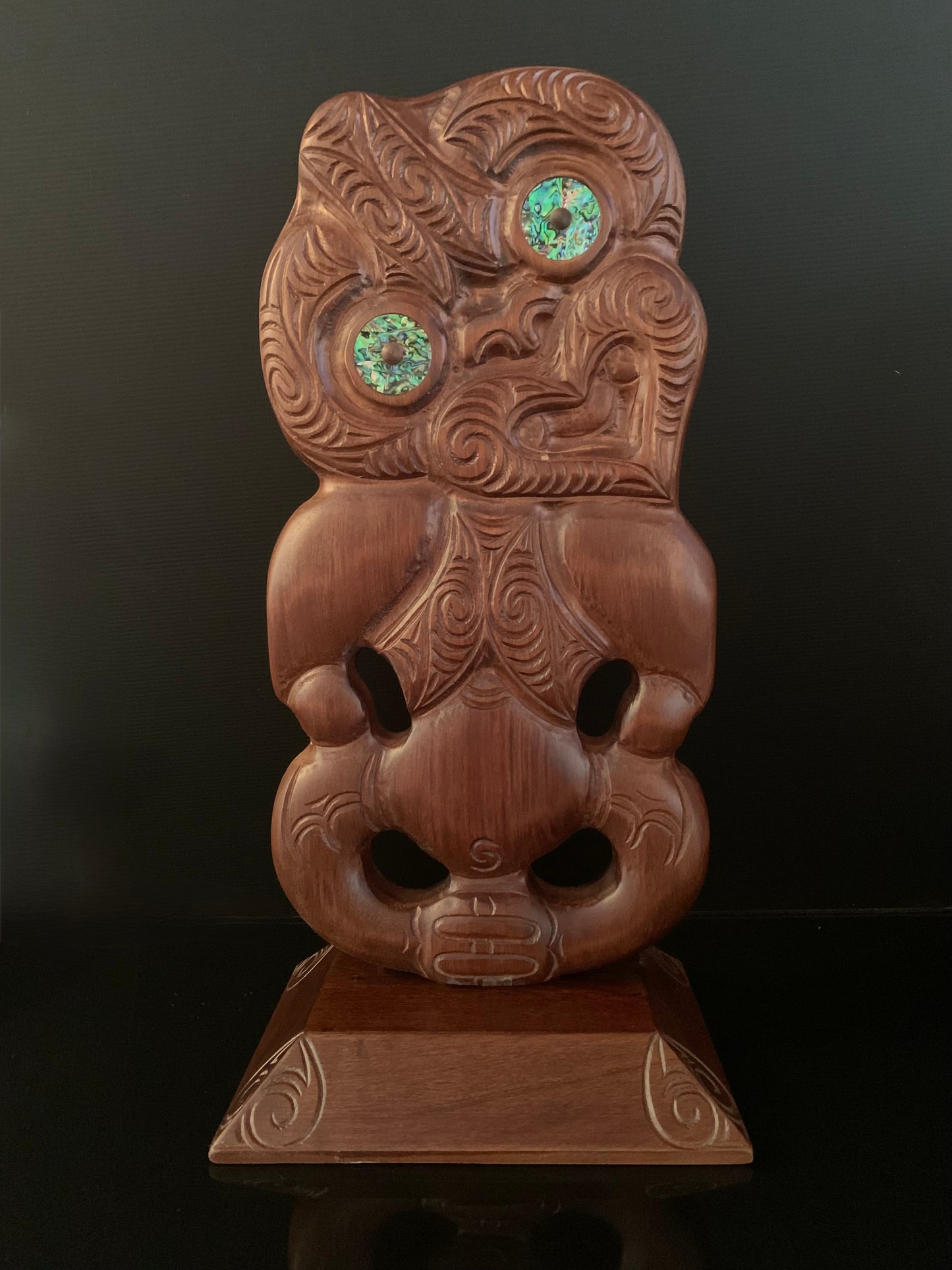 Carved Tiki on base - 50cm by Wood Masters